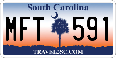 SC license plate MFT591