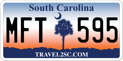 SC license plate MFT595