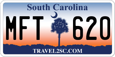 SC license plate MFT620
