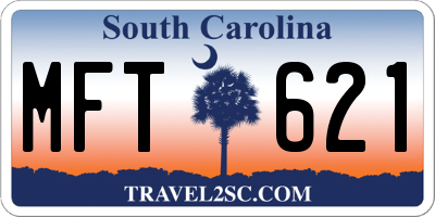 SC license plate MFT621
