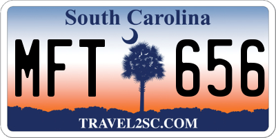 SC license plate MFT656
