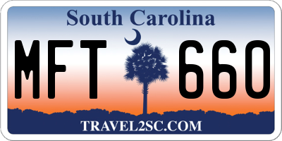 SC license plate MFT660