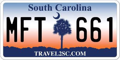 SC license plate MFT661
