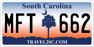 SC license plate MFT662