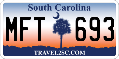 SC license plate MFT693