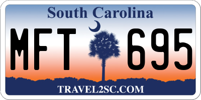 SC license plate MFT695
