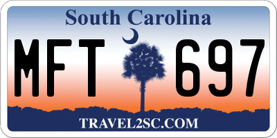 SC license plate MFT697