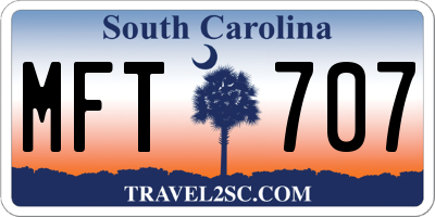 SC license plate MFT707