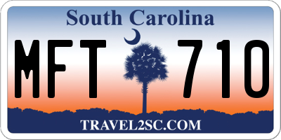 SC license plate MFT710