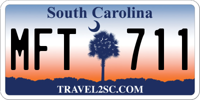SC license plate MFT711