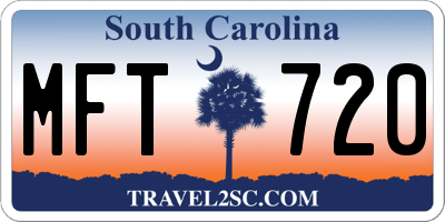 SC license plate MFT720