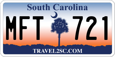 SC license plate MFT721
