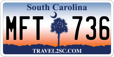 SC license plate MFT736