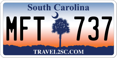 SC license plate MFT737