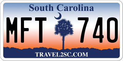 SC license plate MFT740