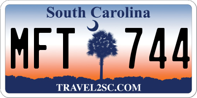 SC license plate MFT744