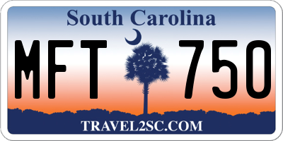 SC license plate MFT750