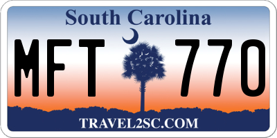 SC license plate MFT770