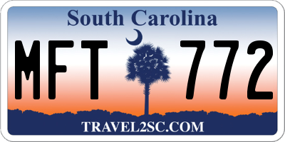 SC license plate MFT772