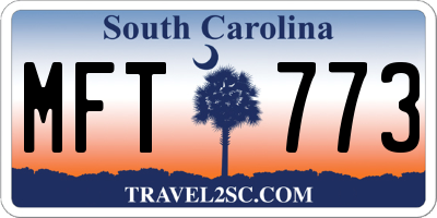 SC license plate MFT773