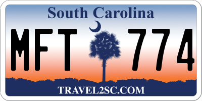 SC license plate MFT774