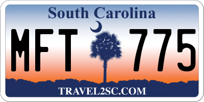 SC license plate MFT775