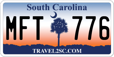 SC license plate MFT776