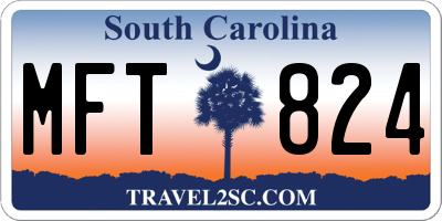 SC license plate MFT824