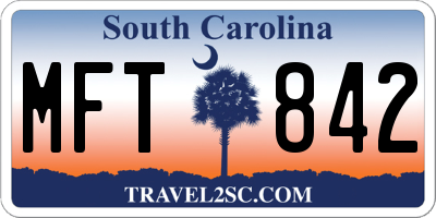 SC license plate MFT842