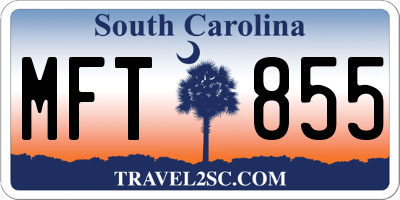SC license plate MFT855
