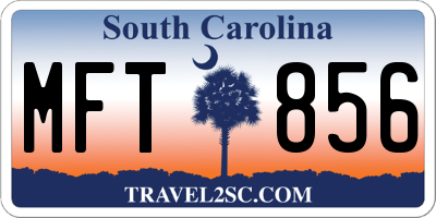 SC license plate MFT856