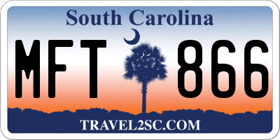 SC license plate MFT866