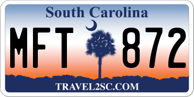 SC license plate MFT872