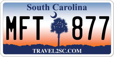 SC license plate MFT877