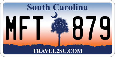 SC license plate MFT879