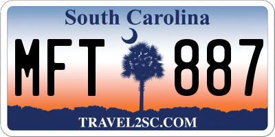 SC license plate MFT887