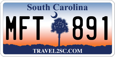 SC license plate MFT891