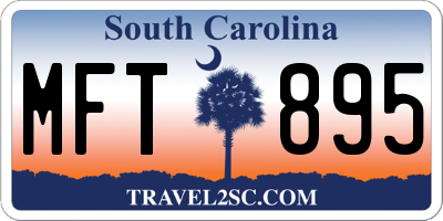 SC license plate MFT895