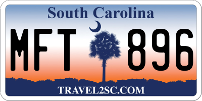 SC license plate MFT896