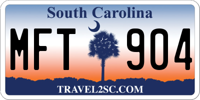 SC license plate MFT904