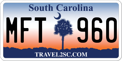 SC license plate MFT960
