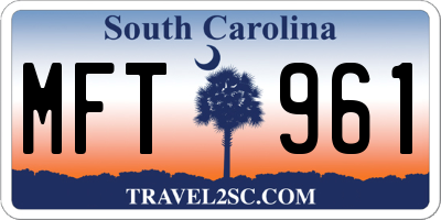 SC license plate MFT961