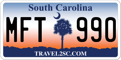 SC license plate MFT990