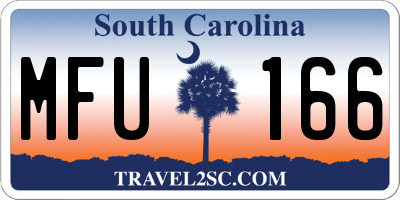 SC license plate MFU166