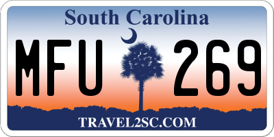 SC license plate MFU269