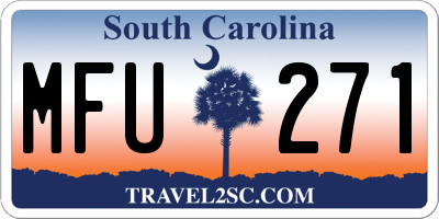 SC license plate MFU271