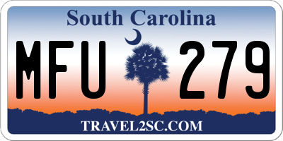 SC license plate MFU279