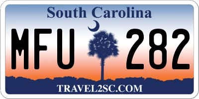 SC license plate MFU282