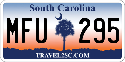 SC license plate MFU295