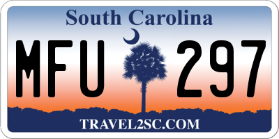 SC license plate MFU297